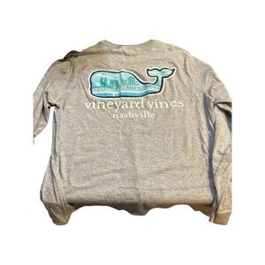 Vineyard Vines Nashville Skyline Long Sleeve Pocket T-Shirt Mens Large Gray